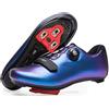 ARTVEP Donne Scarpe da Ciclismo da Uomo Scarpe da Bici da Strada Compatibile con SPD e Delta Blocco Pedale Scarpe da Bicicletta Peloton Traspiranti Blu EU 42
