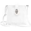 AMBRA Moda GL007 - Borsa a tracolla, borsa a spalla da donna in vera pelle (bianco)