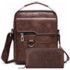 LLELEMAMO Borsello Uomo Tracolla Business Casual - Borsa Crossbody Pelle PU per Lavoro e Viaggio, Piccola Borsa Messenger Spalla, Sling Bag Vintage Quotidiana con Scomparto Tablet, Impermeabile (G)