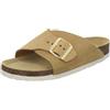 AFS-Schuhe 2150, ciabatte da donna alla moda, in vera pelle, sandali estivi con grande fibbia, realizzati a mano in Germania