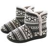 AONEGOLD Pantofole Donna Invernali da Casa Ciabatte Donna Tessuto a Maglia Calde Antiscivolo Stivaletti Imbottiti Scarpe Comode(Grigio,Taglia 37-38)