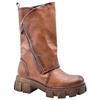 STILL Stivali Donna Scarpe Stivaletti Moda Biker Motociclista Suola CARRARMATO YG881 (Marrone, Numeric_41)
