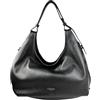 Cheval Firenze Borsa a Spalla Malaga A/S, Vera Pelle Made in Italy (Nero)