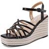 QUEEN HELENA Zeppe Sandali Alti con Cinturino Casual Donna ZM9978