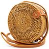 Mienloco - Borsa a tracolla in rattan, borsa a cesto, Durchmesser ca 20cm