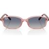 Ray-Ban Rj9132s, Occhiali per bambini, Rosa Trasparente/Grigio Sfumato Blu, 49 mm