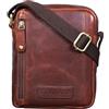 STILORD "Brandon" Borsa Tracolla Piccola da Uomo in Pelle Borsello Borsetta Pratica Sottile Messenger Bag Elegante in Cuoio Colore:porto - cognac
