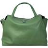 Cheval Firenze Borsa a Mano Algedi, Vera Pelle Made in Italy (Verde Salvia)