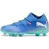 Puma Unisex Youth Future 7 Match FG/AG JR Soccer Shoe, BLUEMAZING-Puma White-Electric Peppermint, 37 EU