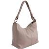 AMBRA Moda GL005 - Borsa con tracolla, borsa a mano in pelle, borsa a spalla, hobo bag da donna (rosa nudo)
