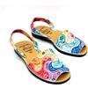 C.Ortuno Avarcas - Sandali da donna in pelle piatti stile minorchine, color marrone, taglia selezionabile, 35, 36, 37, 38, 39, 40, 41, 42 ecc, multicolore, 40 EU