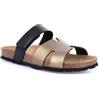 GRÜNLAND il benessere è naturale GRUNLAND Sara CB0787 Bronzo Nero Ciabatte Donna Anatomiche Strappo 37