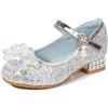 Eleasica Scarpe da Principessa per Ragazze Scarpe col Tacco Bambine Punta Chiusa Ballerine Principessa Sera Matrimonio Festa Cocktail Mary Jane