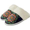 Binienty Pantofole da donna e da uomo, in memory foam, per interni ed esterni, senza lacci, per camera da letto, con fodera in pelliccia, Mandala Artistico, 38.5/39.5 EU
