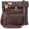 Catwalk Collection Handbags - Borsa a Tracolla Piccola in Pelle - Borsa Messenger Donna - Borsetta con Tracolla Regolabile - Dispatch - Marrone Scuro