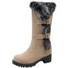 Kobilee Scarpe Invernali da Neve Donna Alti Invernali Doposci Antipioggia Imbottiti Stivali Neve Pelo Morbidi Scarponcini Stivaletti Neve Antiscivolo Scarpe da Neve Scarponi Sci Impermeabili Dopo Sci da Neve