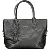 Laura Biagiotti Borsa Donna Tote in Ecopelle, Design Trapuntato a Rombi con Nappine, Manici Rigidi, Dimensioni 38x27x14 cm Art.LB25W-120-1 (NERO)
