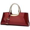 DEERWORD Donna Borse a Mano Borsa a Spalla Elegante Grandi Firmate Marca Tracolla Antifurto PU pelle 5378 1 pz Vino Rosso V1