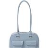 HUDFVIOI borsa a tracolla Borsa a mano da donna in stile bowling, borsa tote Boston in pelle, accessorio femminile(BLUE)
