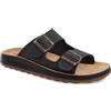 Fly Flot Alvignano, Ciabatte Uomo in Ecopelle, con Due Fibbie Regolabili, Sottopiede in Pelle, Nero, 40 EU