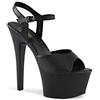 Pleaser ASPIRE-608 Clr-Blk/Clr, Nero Ecopelle Nero Opaco, 40