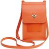 Alice Wheeler Mini borsa a tracolla Bloomsbury in pelle vegana ape, Arancione, One Size