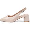 Rio Fiore Pumps, scarpe da donna con tacco a blocco, 5,5 cm, morbida finta pelle scamosciata/similpelle, comode décolleté con tacco, bianco/nero/rosso/beige/nude/tortora, cinghie per la schiena