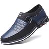 Asifn Elegante Scarpe per Uniforme Uomo Basse Mocassini Stringate Eleganti Oxford Casual Classiche Slip on Comode Lacci Loafer Antiscivolo Classic（Blu,45 EU