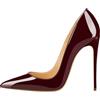 EDEFS Scarpe col Tacco Donna - High Heels Sexy - Decolte Donna Tacco Alto - Tacchi a Spillo Burgundy Taglia EU38