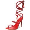 DREAM PAIRS Tacchi alti a spillo da donna - Strappy Gladiator Sexy Square Toe Open Toe Dressy Décolleté Sandali