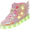 Vorkhuaeri Scarpe da Ginnastica Illuminate per Bambini Scarpe da LED Alte Lampeggianti con Ricarica USB per Ragazze Ragazzi Regalo di Natale di Halloween Xmas (A-Pink,30)