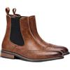 SPPEOUKJ Stivali da uomo, stivali di lusso in pelle, stivaletti Chelsea classici, casual da lavoro, stivali formali, Botas Masculinas(Natural,47)