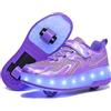 YongerYong Scarpe con Rotelle Pattini LED Luce per Ragazzi e Ragazze, Scarpe con Automatiche Rotelle Retrattile,Outdoor Multisport Ginnastica Running Sneaker per Bambino