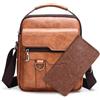 LLELEMAMO Borsello Uomo Tracolla Business Casual - Borsa Crossbody Pelle PU per Lavoro e Viaggio, Piccola Borsa Messenger Spalla, Sling Bag Vintage Quotidiana con Scomparto Tablet, Impermeabile (N)
