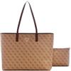 GUESS Power Play Large Tech Tote Latte Logo