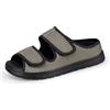 JEBUKTXE Sandali Diabetici Donna Uomo Scarpe Ortopediche Larghe Ciabatte Estive a Strappo Sandali Riabilitativi Apertura per Piedi Gonfi Cachi 35 36