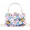 LHHMZ Pochette da sera floreali da donna Elegance Borse da sposa con fiori e perline Borse a spalla da sposa