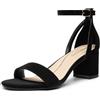 DREAM PAIRS Sandali con Tacco a Blocco e Cinturino alla Caviglia da Donna Eleganti Scarpe da Sposa e da Festa