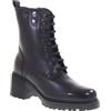 Valleverde V49502 Anfibi Casual Donna Pelle Nero Tacco Grosso 6Cm Suola Extralight Gambale Caviglia