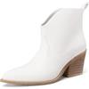 QUEEN HELENA Stivaletti Camperos Stivali Texani Bassi a Punta Donna WS507 (Bianco, Taglia unica, Sistema Taglie Calzature EU, Adulto, Donna, Numero, Media, 36)