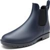 DREAM PAIRS Stivali da Pioggia Uomo Chelsea Wellington Rain Boots Impermeabili Stivaletti Elastico Outdoor Ankle Boot,Size 45,Blu,SDRB2401M-E