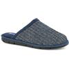 inblu Pantofole Uomo A Righe con Logo, Ciabatte con Sottopiede Imbottito, 40/46