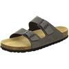 AFS-Schuhe - Comode ciabatte da uomo, 3100, in pelle, da casa e da lavoro, prodotte in Germania, Grigio (pietra), 40 EU