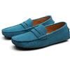 LZQpearl Mocassini Penny da Uomo, Scarpe Basse da Uomo in Pelle Scamosciata, Slip on Boat Deck Casual Mocassino Pantofole per Unisex Adulti E Adolescenti