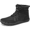 Mishansha Barefoot Scarpe Invernali Uomo Donna Caldo Stivali Neve Comode Antiscivolo Scarponi Outdoor, Nero 40
