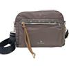 NAJ-OLEARI Borsa Tracolla Donna in Nylon Riciclato, Multitasche, con Cerniera Lampo, Dimensioni 26x18x11 cm, per Lavoro, Viaggio, Tempo Libero Art. 61750 (TAUPE)