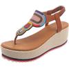 Generic Sandali Cuoio Donna Scarpe Estive con Zeppa Fibbia per cintura laterale casual da fondo spesso tacco inclinato scarpe sandali da alla Slingback Donna Eleganti Cerimonia (Red 39)