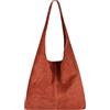 Modarno Borsa a tracolla da donna in pelle scamosciata pochette, borsa a tracolla, shopper, da donna, in vera pelle