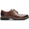 Clarks Batcombe Wing Scarpe Stringate Derby Uomo, Marrone (Dark Tan Leather), 40 EU
