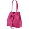 SH Leder ® - Borsa shopper da donna in vero cuoio con fiocco e tasca interna, disponibile in molti colori, borsa a spalla, borsa con manici, 29x33cm Sandra G535, Colore: rosa., L